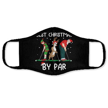 Discover Golf Elf Golfer Christmas Santa Claus Golfing Face Masks