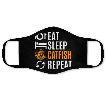Discover Eat Sleep Catfish Repeat Face Masks