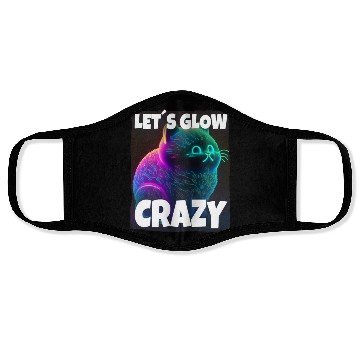 Discover Lets Glow Crazy Cat Kitten Fluffy Cat Face Masks