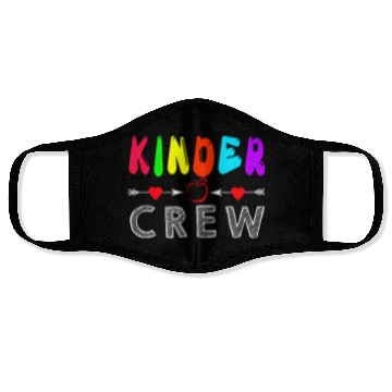 Discover Kinder Crew Kindergarten Teacher Face Masks 1st Day