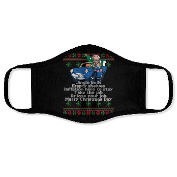 Discover Jingle Bells Empty Shelves Inflation Here Funny Ch Face Masks
