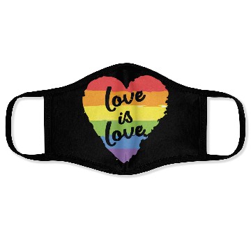 Discover love is love Face Masks