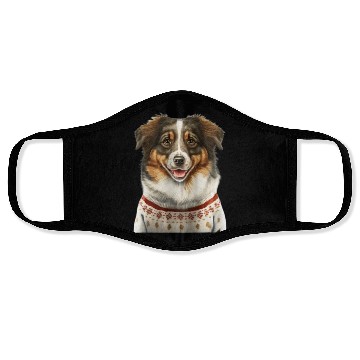 Discover Cute Australian Shepherd Christmas Face Masks