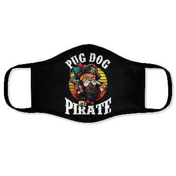 Discover Pug Pirate Dog Face Masks
