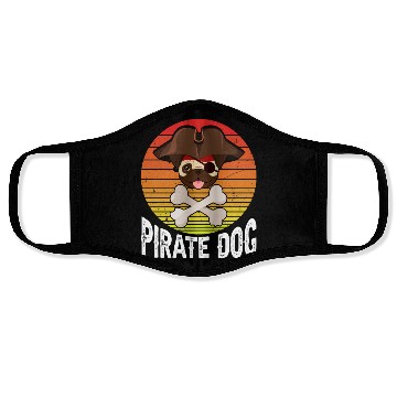 Discover Pug Pirate Dog Face Masks