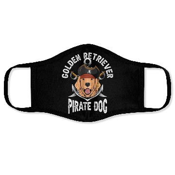 Discover Golden Retriever Pirate Dog Face Masks