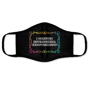 Discover I Survived Heterosexual Indoctrination Apparel Face Masks
