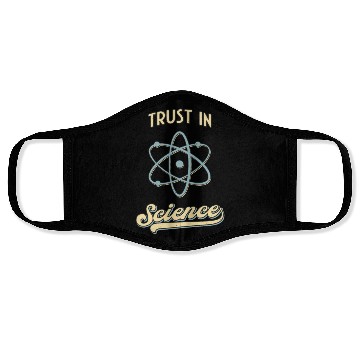 Discover Trust In Science Physics Fun Retro Atom Face Masks