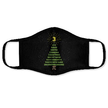 Discover Funny Pi Christmas Tree Math Teacher Face Masks