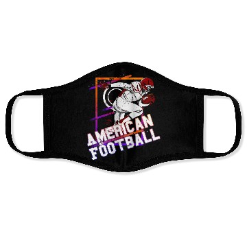 Discover American Football Player Vintage Retro USA Sport Face Masks