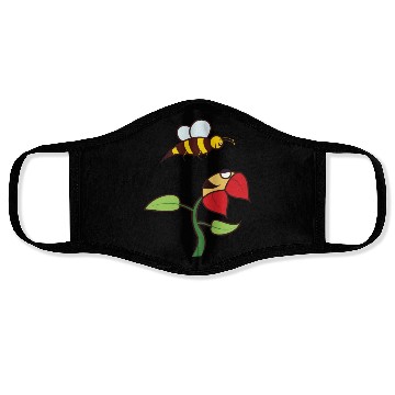 Discover bee flower amazon Face Masks