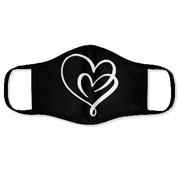 Discover Held In My Heart White Face Masks