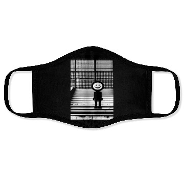 Discover Smiley Face in Face Masks Standing on the Steps Street