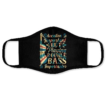 Discover Back To School Double Bassist Player Face Masks