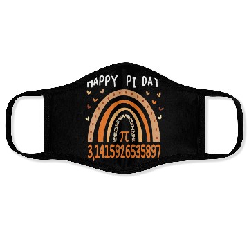 Discover Happy Pi Day Mathematic Math Leopard Rainbow Face Masks