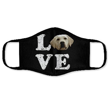Discover I Love My Yellow Lab Labrador Retriever Dog Face Masks