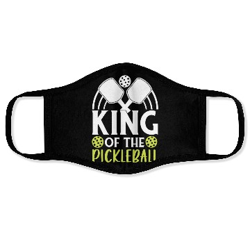 Discover King Of The Pickleball Funny For Pickleball Player Face Masks