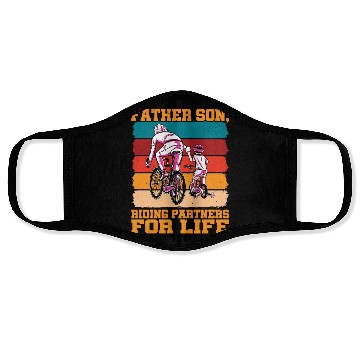Discover Father Son, Riding Partners For Life Face Masks