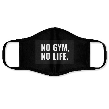 Discover No gym No life workout lover Face Masks