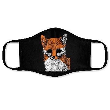 Discover Fox Drawing Nature Forest Save The Planet Face Masks