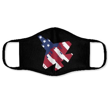 Discover F-35 Lightning Military American Painted Flag Jet Face Masks
