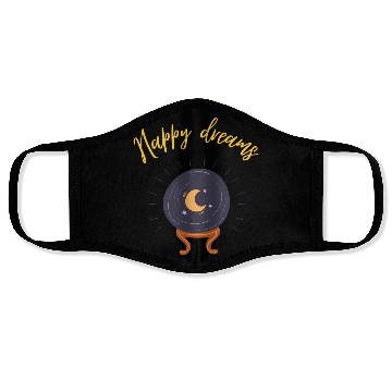 Discover happy dreams funny design for you Face Masks