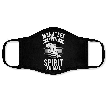 Discover Manatees Are My Spirit Animal His & Her Gift Face Masks