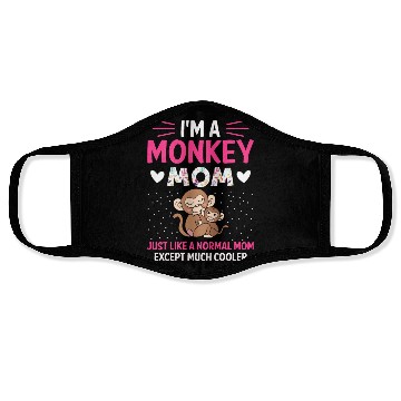 Discover Monkey Mom Mothers Day Best Mama Ever Animal Ape Face Masks
