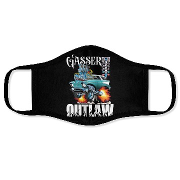 Discover Gasser Outlaw Class Vintage Drag Racing Race Car Face Masks