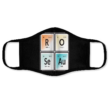 Discover Roseau | Periodic Table of Elements Face Masks