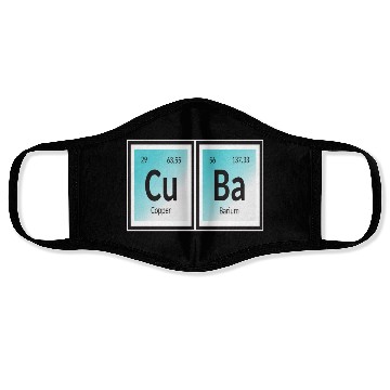 Discover Cuba | Periodic Table of Elements Face Masks