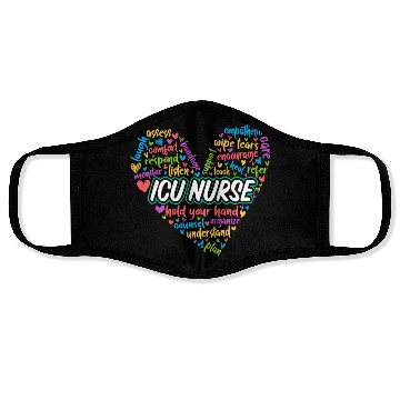Discover ICU Nurse Heart Face Masks