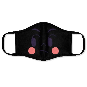 Discover jaded expression of cartoon emotion face Face Masks