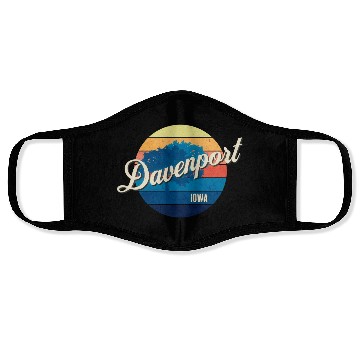 Discover Davenport - Iowa Face Masks