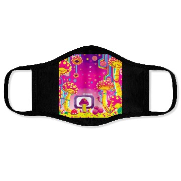 Discover Psychedelic Video Game Fantasy World Face Masks