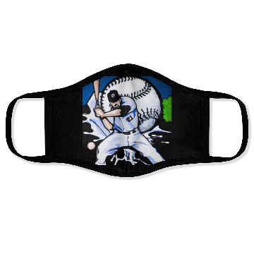 Discover Baseball Player Graffiti Art graphic Face Masks