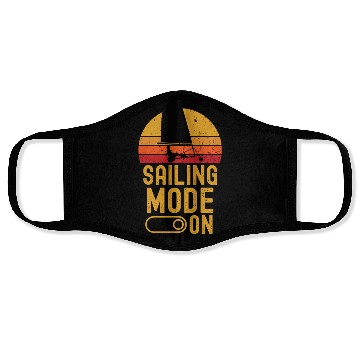 Discover sand yachting retro vintage land sailing Face Masks