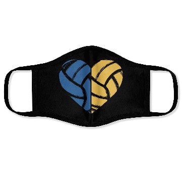 Discover Volleyball Heart Volleyball Lover Gift for Player Face Masks