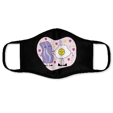 Discover Breakfast Buddies for Bacon Eggs Lover Face Masks