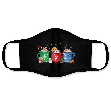 Discover Christmas Hot Chocolate Cup Face Masks
