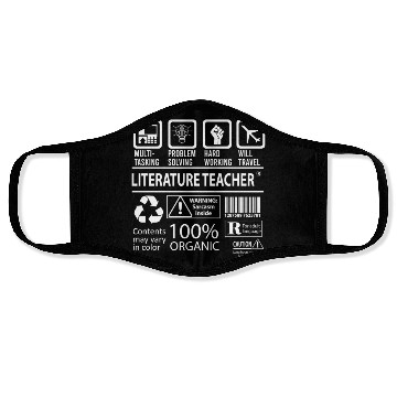 Discover Literature Teacher Face Masks - Multitasking Job Gift