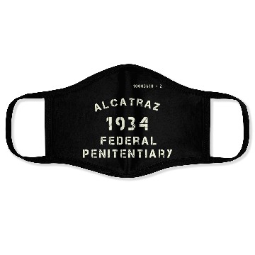 Discover Vintage Alcatraz Prison Penitentiary Jail Face Masks