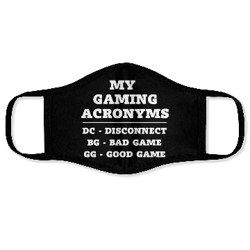 Discover My Gaming Acronyms Face Masks
