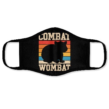 Discover Combat Wombat For A Wombats Lover Face Masks