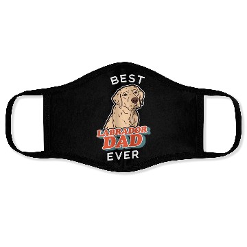 Discover Labrador Retriever Best Labrador Dad Ever Face Masks