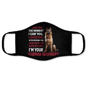 Discover Im your German Shepherd Face Masks
