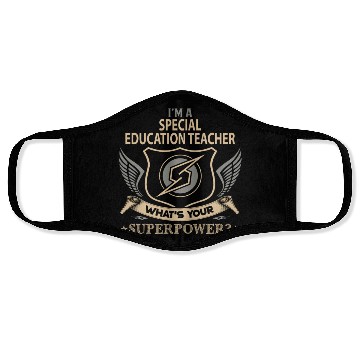 Discover Special Education Teacher Face Masks - Superpower Job