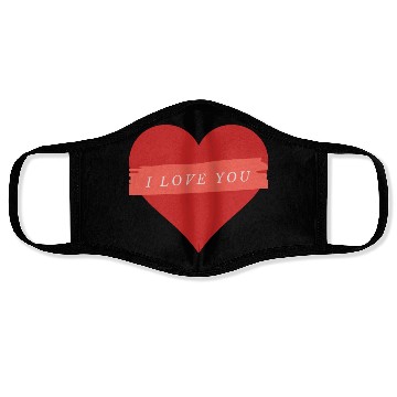Discover I Love You Heart Lover Face Masks