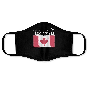 Discover Canada Flag Ottawa Vancouver Face Masks
