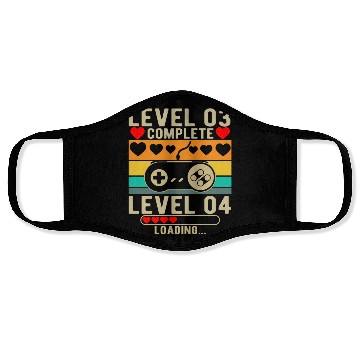 Discover Level 3 Complete 3rd Wedding Anniversary Gamer Face Masks